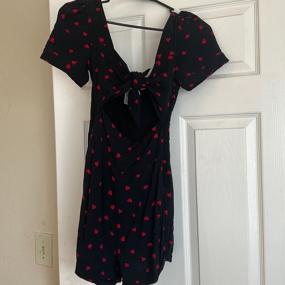Beach Bunny Dresses Beach Bunny Black With Red Hearts Shirt Romper Size S Great Condition